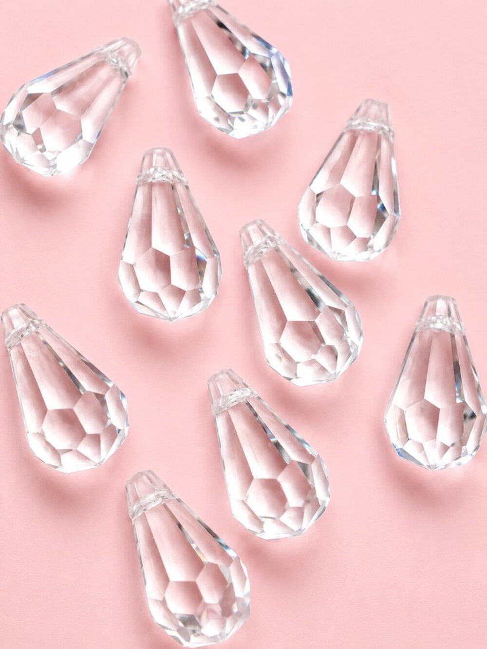 Preciosa	Chrystal Sew On Teardrops 6x5x13mm 54 pc Lot